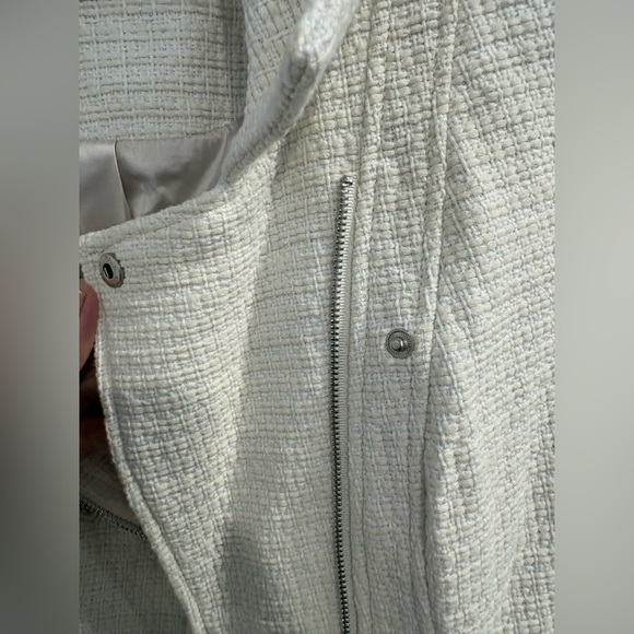 Blank NYC Cream Off White Tweed Textured Moto Jacket - Picture 9 of 15